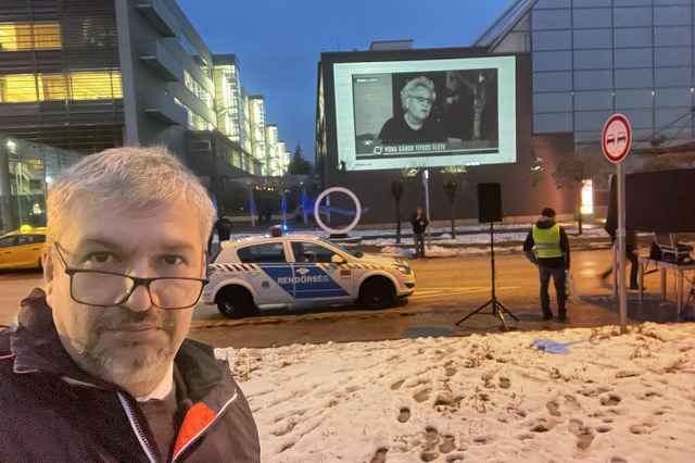 Hadházy Ákos MTVA székház filmvetítés