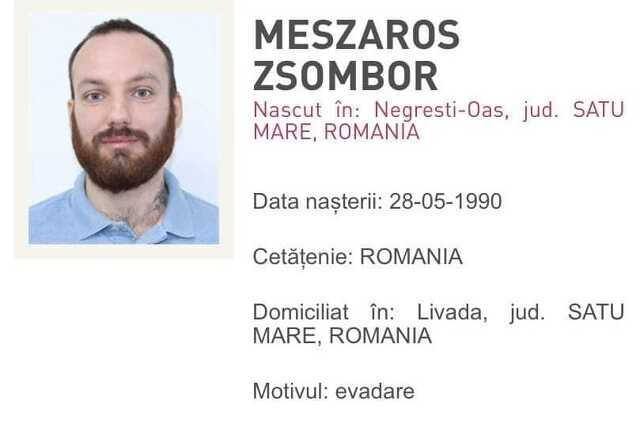 Mészáros Zsombor körözési képe