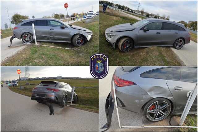 Összetört Mercedes