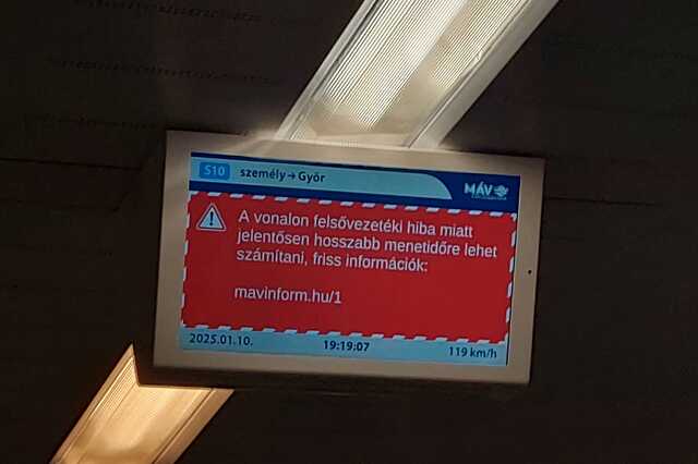 Felsővezeték szakadás MÁV