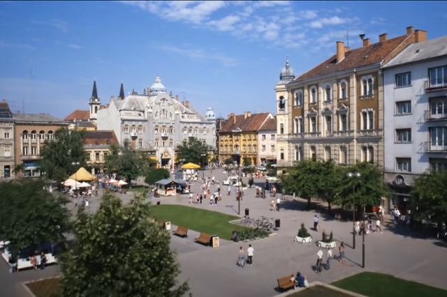 A régi Fő tér drónról