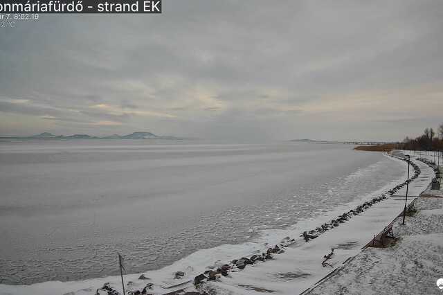 A fagy a Balatonon is megtette hatását