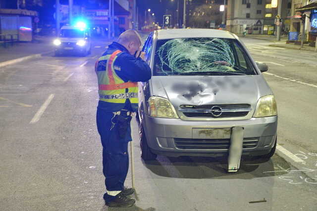 Baleset a szombathelyi Hunyadi János úton