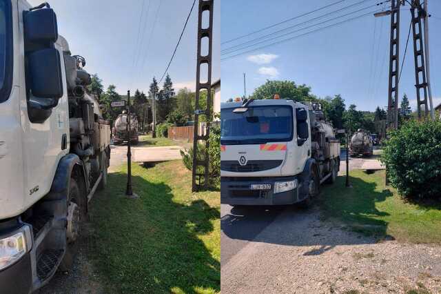 Szippantós autók Felsőcsatáron