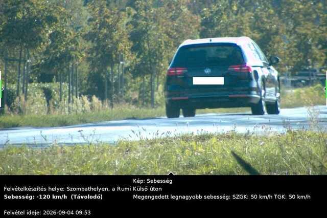 Gyorshajtás Szombathelyen