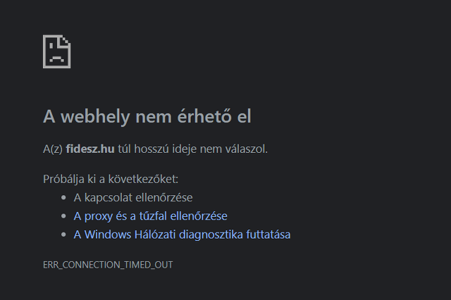 Fidesz.hu nem érhető el