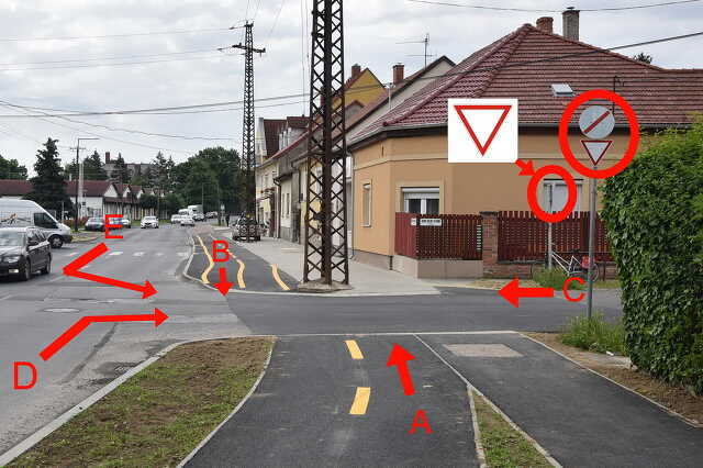 Mi lehet itt a járművek áthaladási sorrendje?