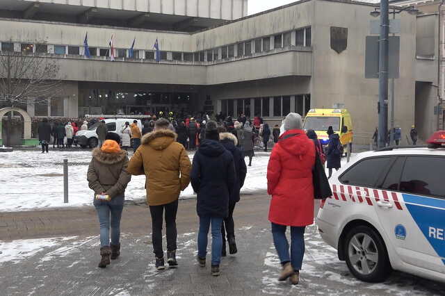 Tűzriadó a szombathelyi Városházán