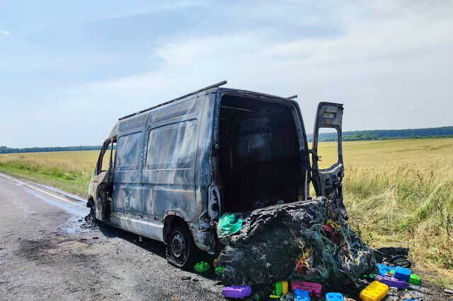 Kiégett egy Opel kisáruszállító Szombathely közelében