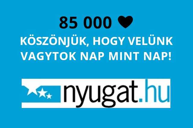 85000 Facebook követő