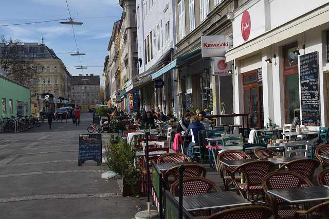Bécs, terasz, étterem