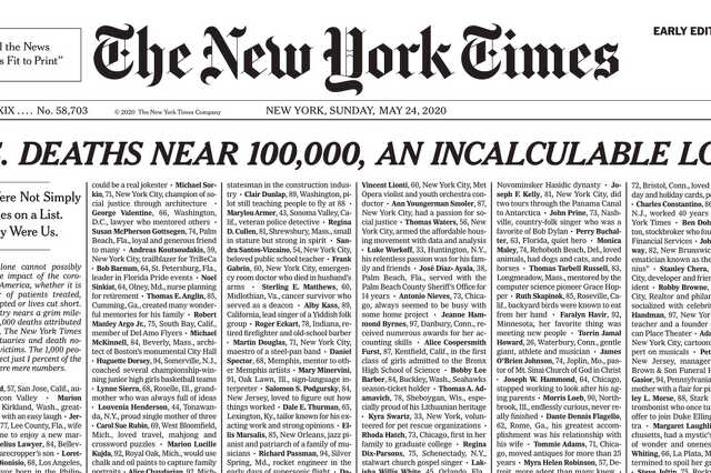 New York Times címlap