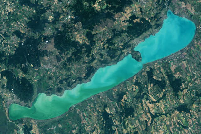A Balaton műholdról