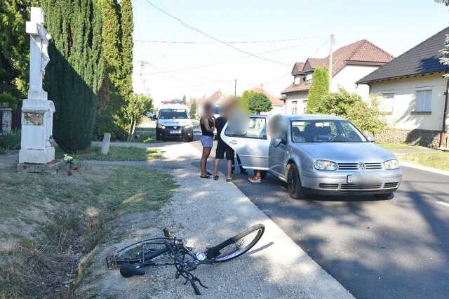 Kerékpáros baleset a Pozsonyi utcában 