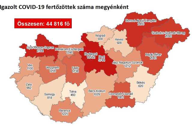 Koronavírus térkép 10. 17.