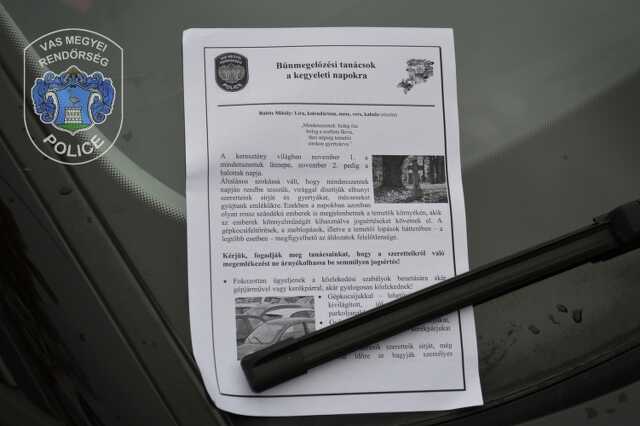 rendőrségi szórólap