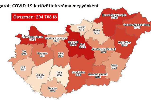 Koronavírus térkép 11 28.