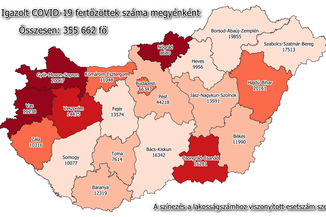 Koronavírus térkép 01. 21.