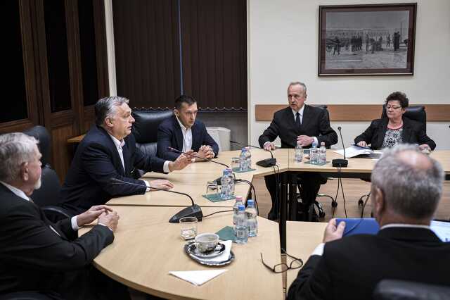 Orbán Viktor miniszterelnök az operatív törzs ülésén