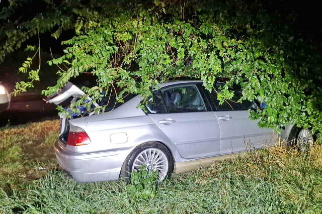 Vastag törzsű fának ütközött egy BMW Csepreg közelében
