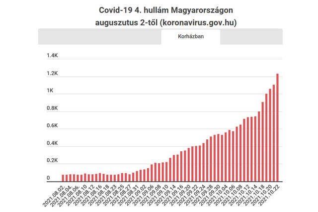 Korházban ápoltak száma - diagram