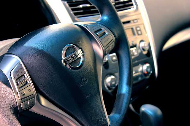 Nissan, kormány, autó, kocsi