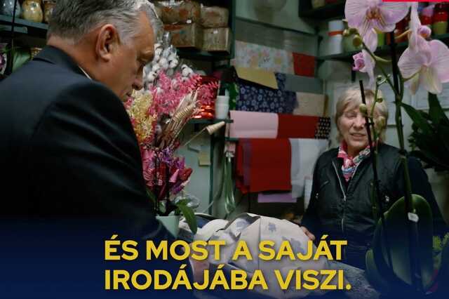 Orbán virágboltban járt