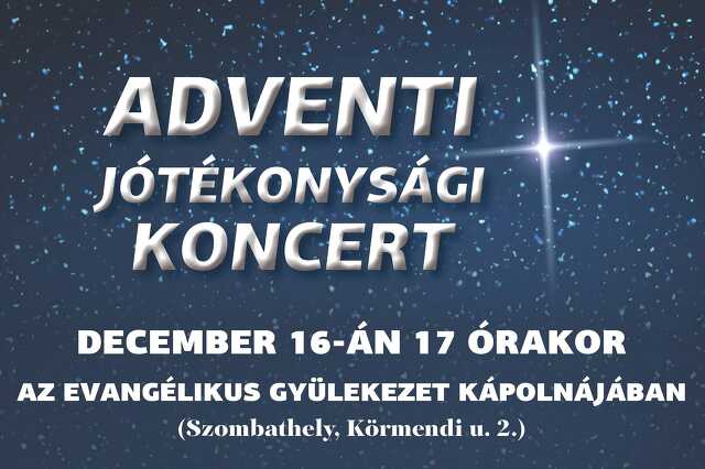 Adventi jótékonysági koncert - plakát