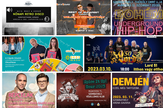 Programajnló hétvégére 2023.03.9-15.