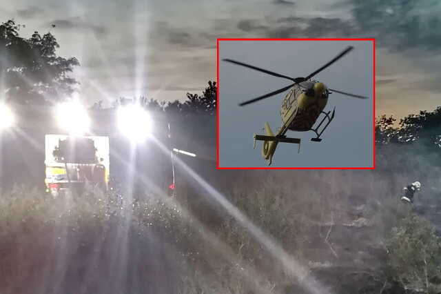 Helikopterről fedezték fel a tüzet Szombathely közelében