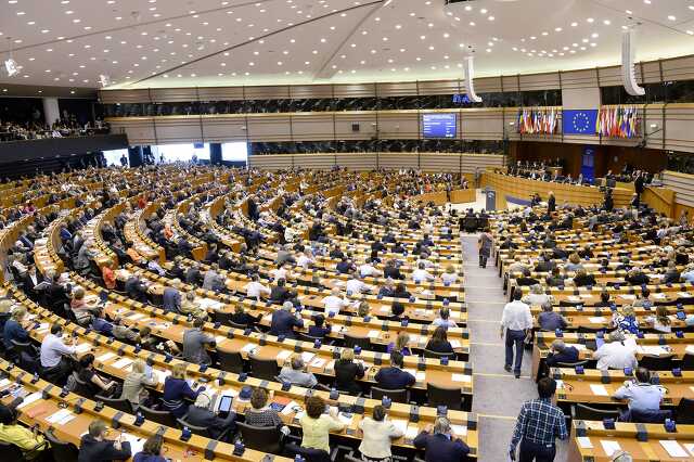 Az Európai Parlament ülésterme a BrExit miatt összehívott rendkívüli ülésen 2016. június 28-án