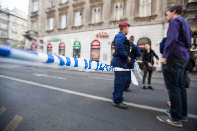 A budapesti robbantás helyszínén másnap, a Király utca és a Teréz körút környékén