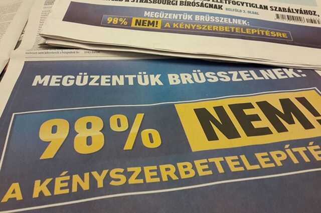 Megüzentük Brüsszelnek kormány plakát