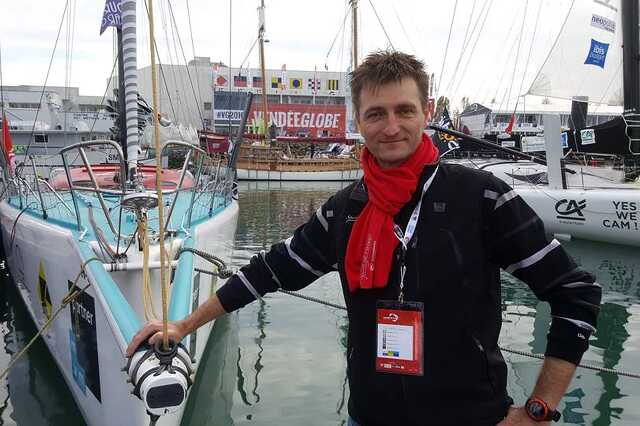 Mérei Tamás a Vendée Globe 2016 rajtjánál