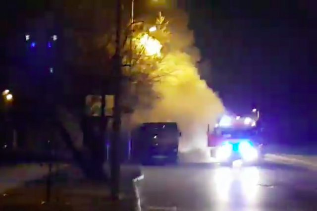 Kigyulladt egy busz Budapesten