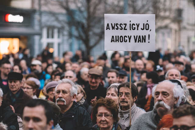 Szimpátiatüntetés Jordán Tamás mellett a szombathelyi városháza előtt