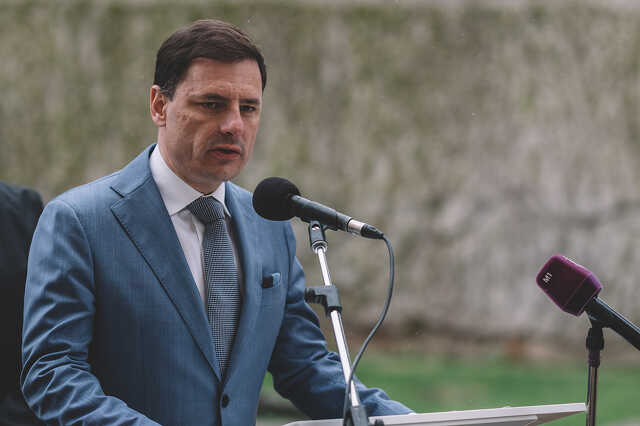 Sajtótájékoztató a Romkertben - Tuzson Bence