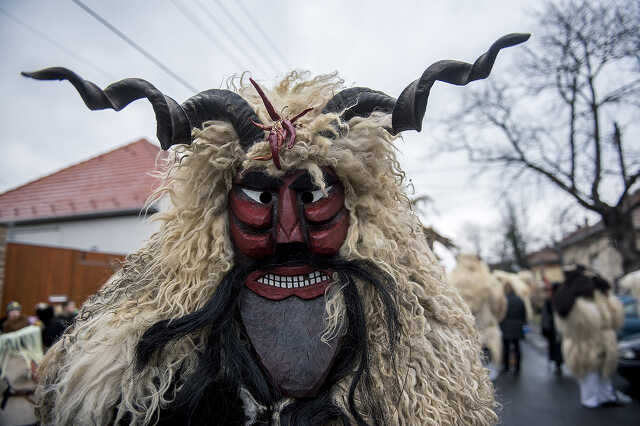 Egy busó a mohácsi busójáráson