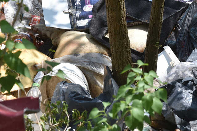Illegális szemétlerakó Kisunyom és Egyházasrádóc között 