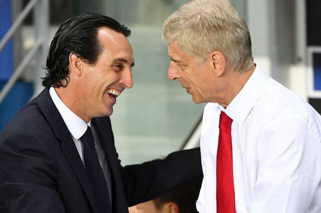 Unai Emery és Arsené Wenger 