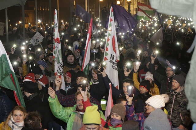 Budapesti tüntetés 2018. 12.21. 