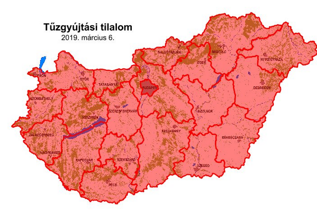 Tűzgyújtási tilalmat rendeltek el az egész országban