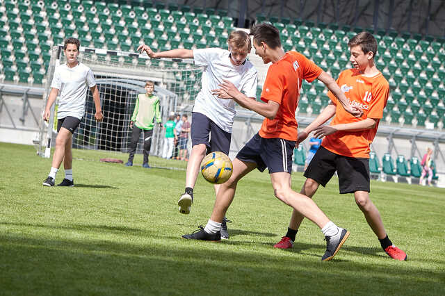 Gyermeknapi focibajnokság a Haladás stadionban