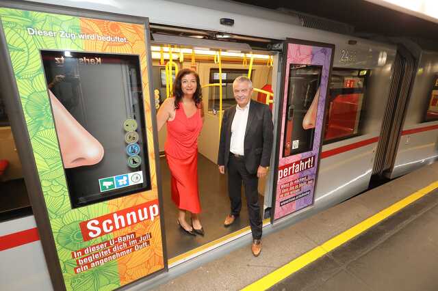 Illatos metrszerelvények Bécsben