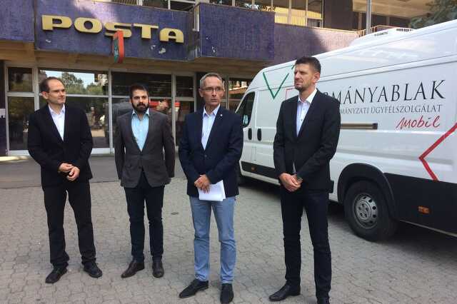 Melega Miklós, Balázsy Péter, Lendvai Ferenc és Janzsó Zoltán a Domusnál