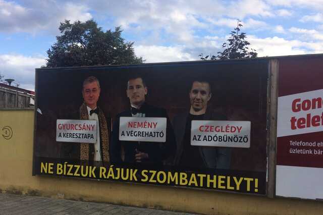 Gyurcsány, Nemény és Czeglédy egy plakáton