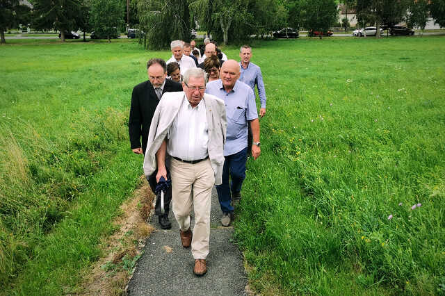 I. és II. Világháború emlékhely koszorúzása