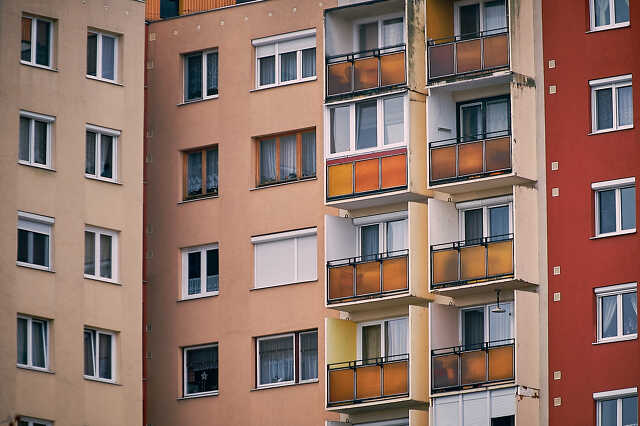 Lakás, ingatlan, panel, épület, albérlet