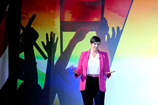 Dobrev Klára a szombathelyi Agorában
