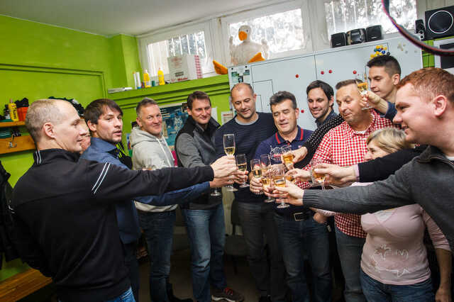 Újévi koccintás a Haladásnál